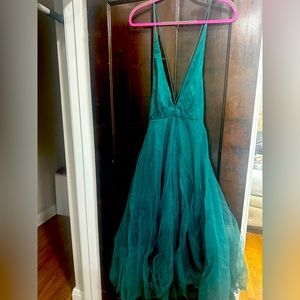 Green Tulle Midi Dress